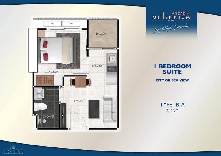 1 Bedroom Suite (1B-A)