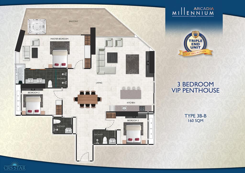 3 Bedroom VIP Penthouse